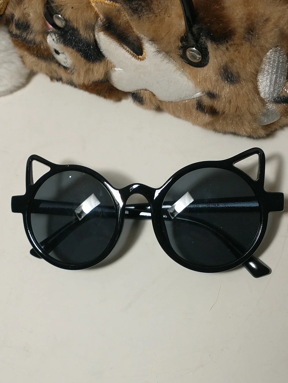 Wonder Nation Kids Cat Ear Sunglasses With Case, Two Pairs, Furry Carrying Case